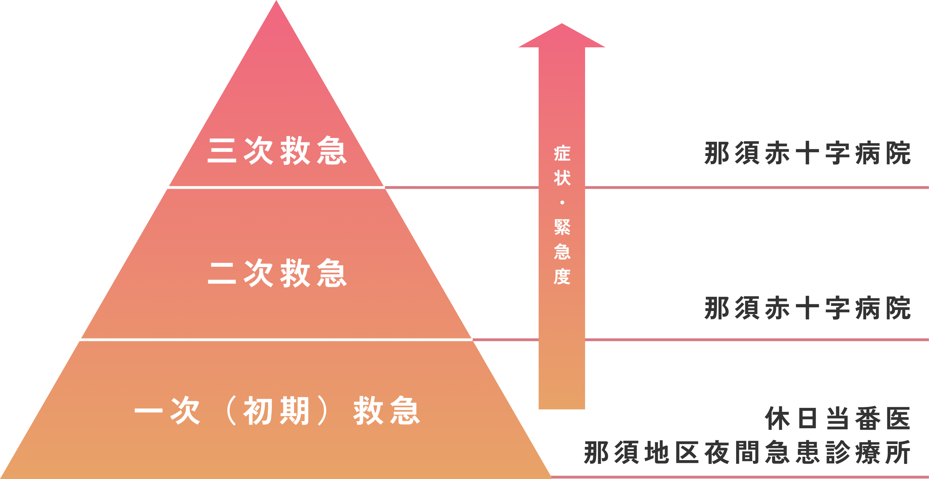 栃木県の救急医療体制イメージ